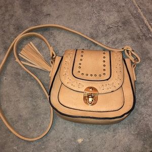 Faux leather cross body bag